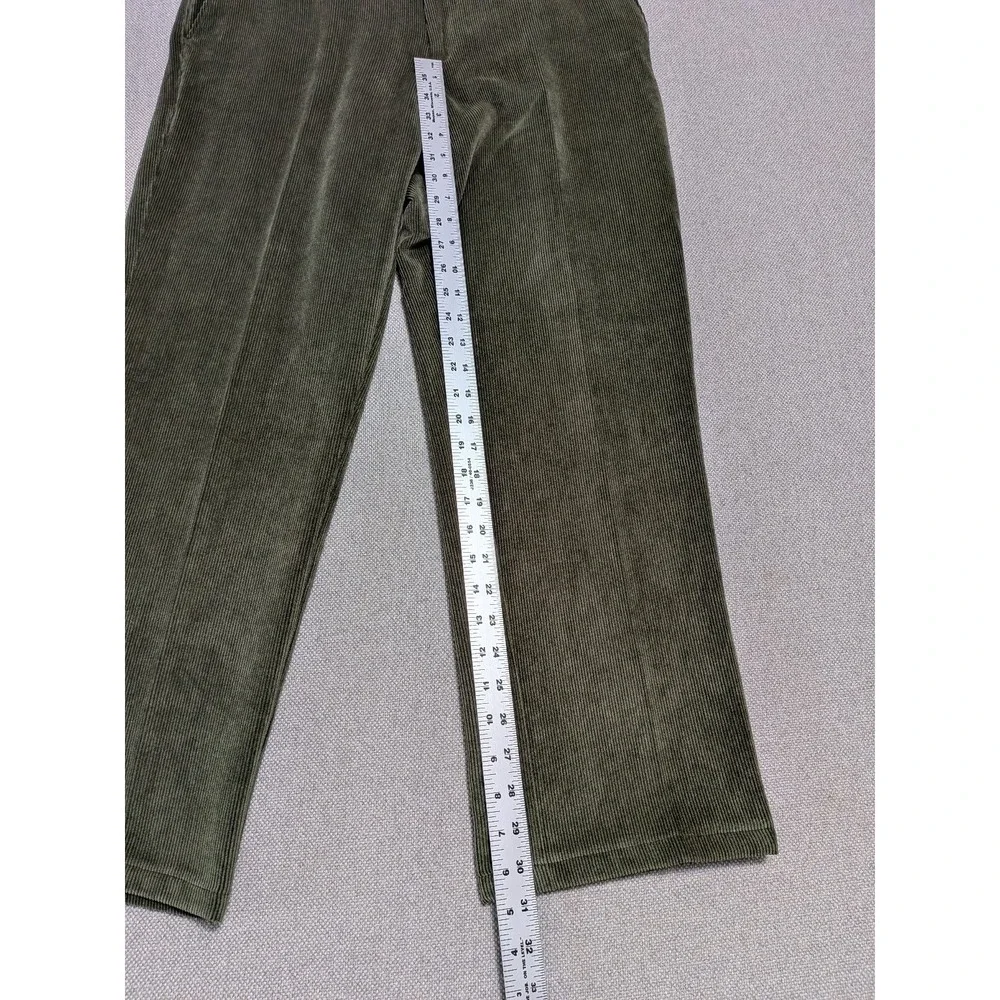 Peter Millar Men's Olive Green Corduroy Pants 34x30 Nanoluxe Stretch Office